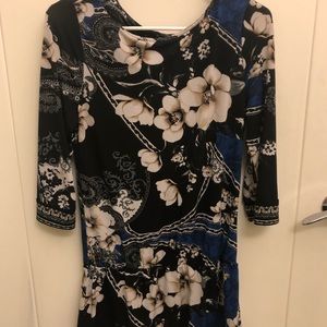 Tunic Blue Floral with elastic waste